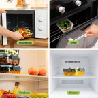 Récipients de préparation de repas en verre Vivid Green, 10 pièces