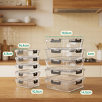 Récipients de préparation de repas en verre Vivid Green, 10 pièces
