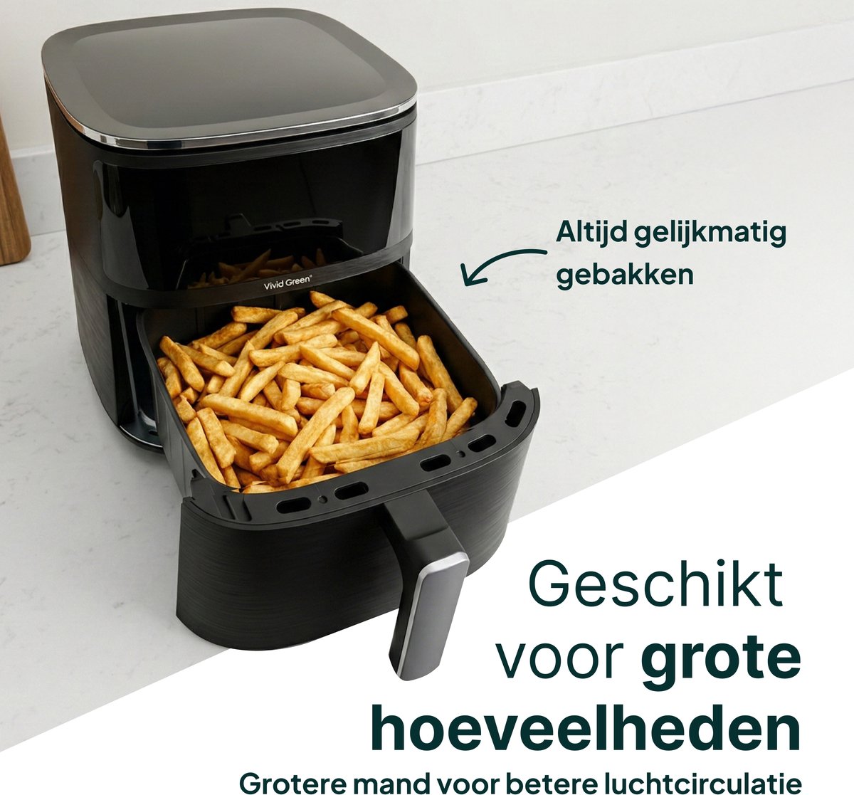 Friteuse à air chaud Vivid Green avec écran 5L