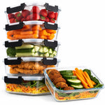 Vivid Green Récipients pour Meal Prep en verre 6 pièces