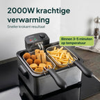 Friteuse Vivid Green 5 litres en acier inoxydable