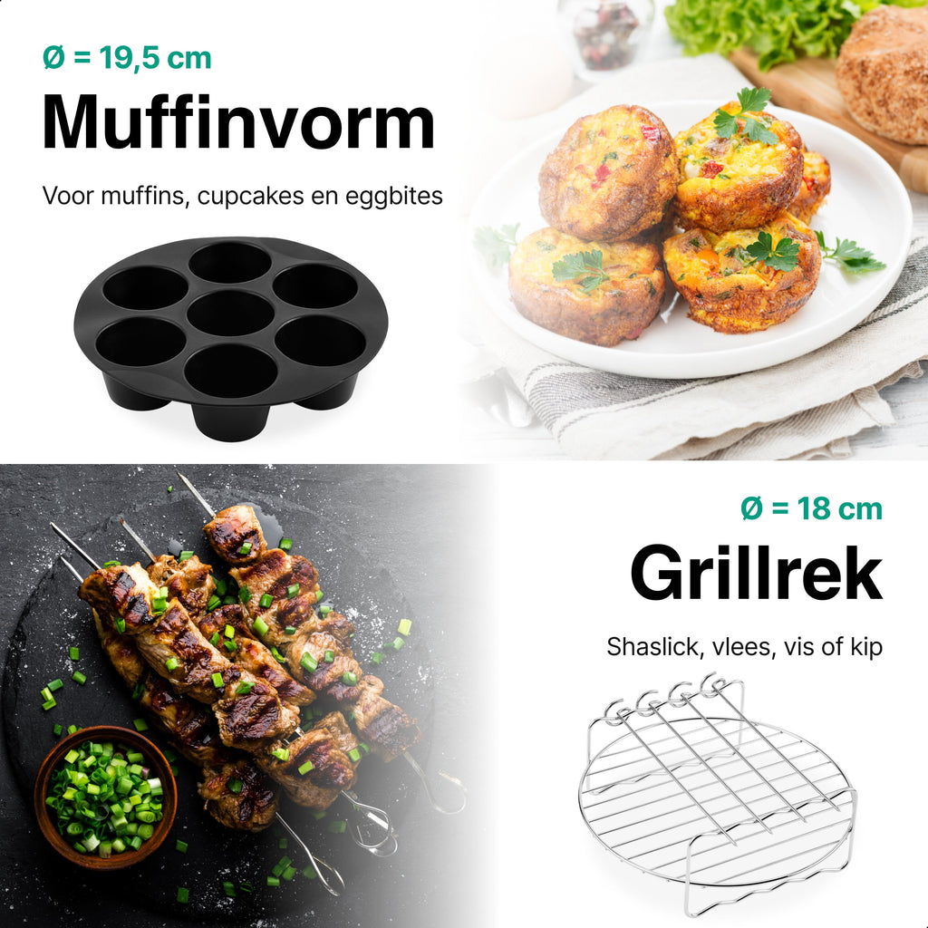 Set de 8 accessoires pour friteuse à air chaud Vivid Green