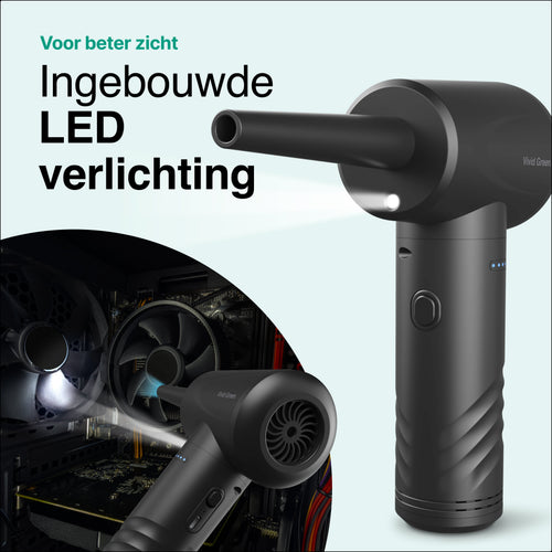 Dépoussiérant Vivid Green - 50 000 tr/min - Sans fil et rechargeable - Noir
