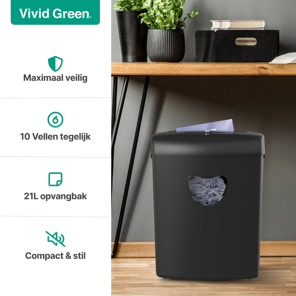 Déchiqueteuse Vivid Green 21L - Noir