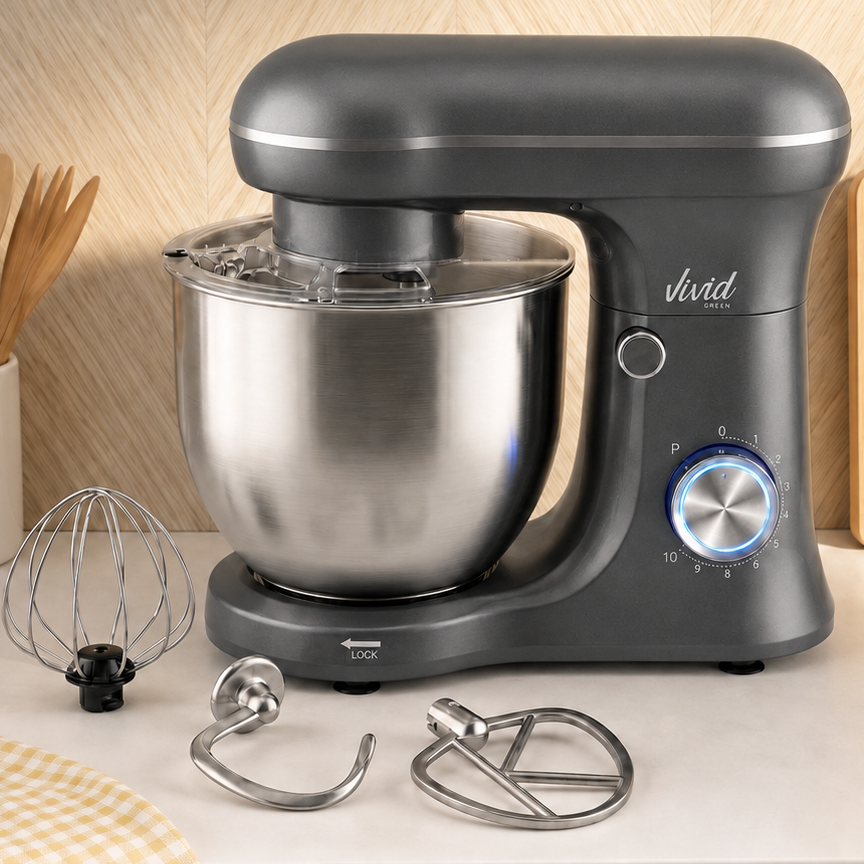 Robot pâtissier Vivid Green 1500W Bol mélangeur 5L