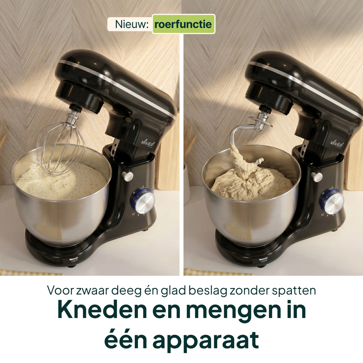 Robot pâtissier Vivid Green 1500W Bol mélangeur 5L