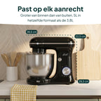 Robot pâtissier Vivid Green 1500W Bol mélangeur 5L