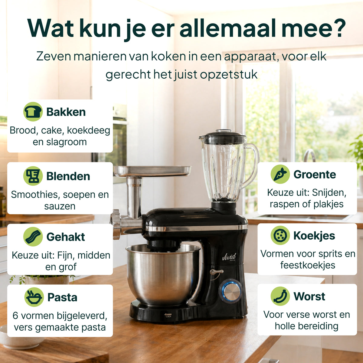 Robot culinaire multifonction Vivid Green