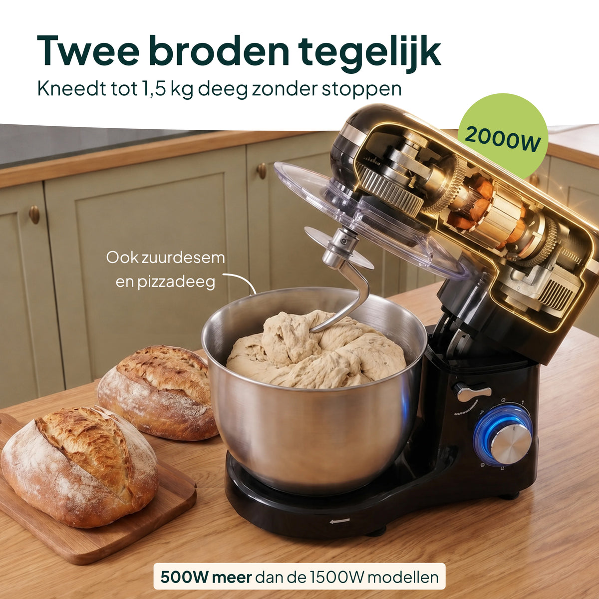 Robot culinaire Vivid Green 2000W