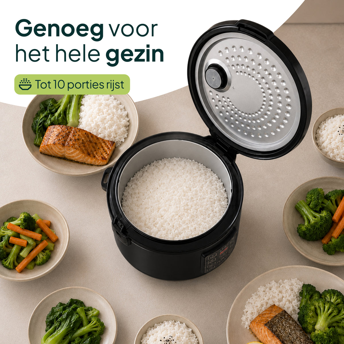 Cuiseur à riz Vivid Green avec cuit-vapeur