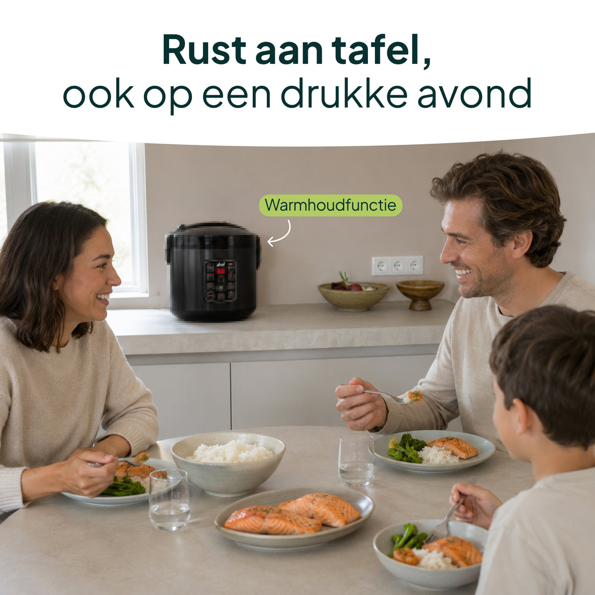 Cuiseur à riz Vivid Green avec cuit-vapeur