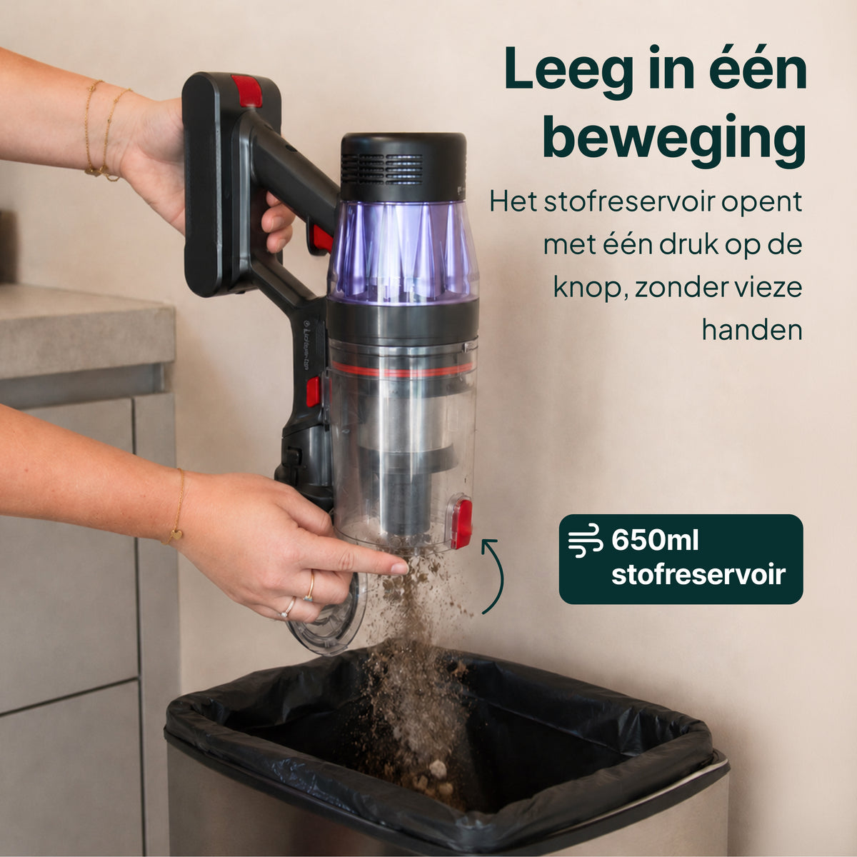 Aspirateur balai Vivid Green avec fonction serpillière