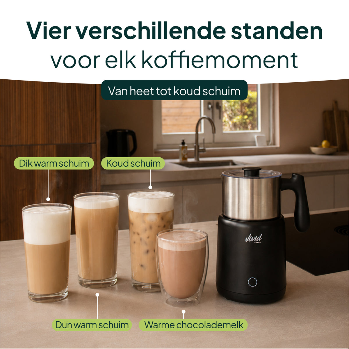 Mousseur à lait Vivid Green XXL 600 ml