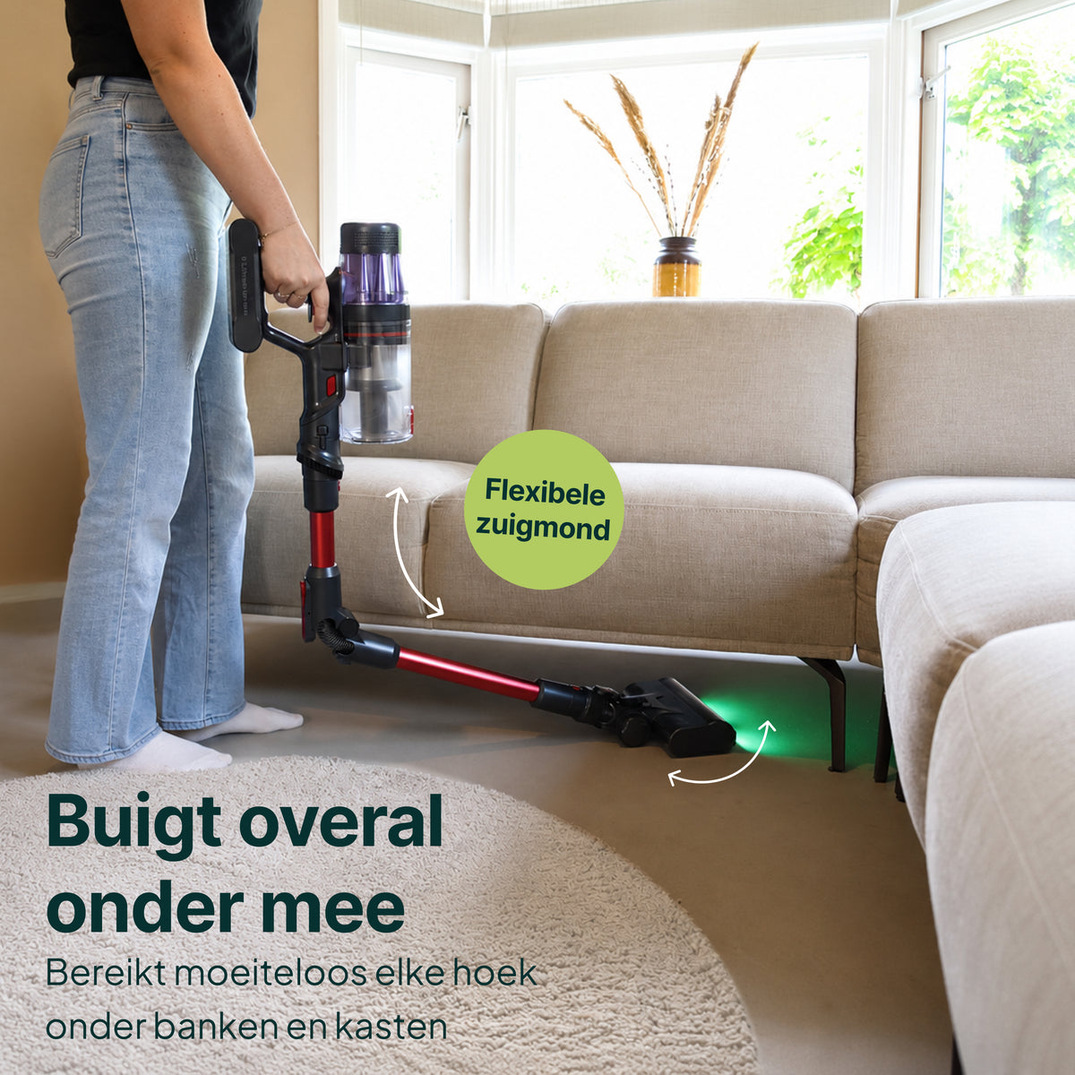 Aspirateur balai Vivid Green avec fonction serpillière