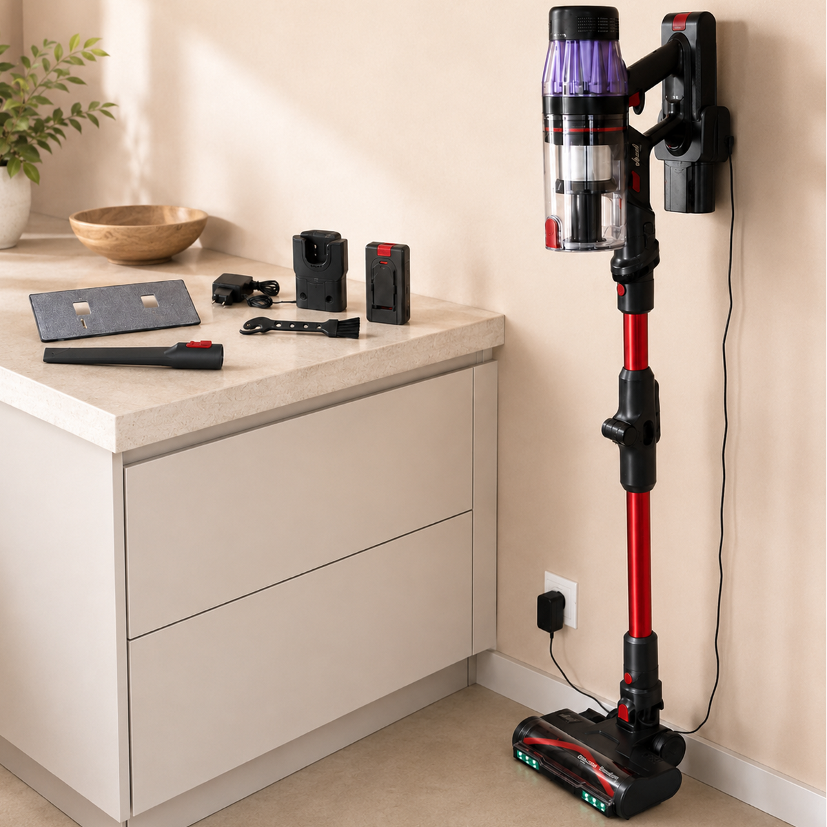 Aspirateur balai Vivid Green avec fonction serpillière