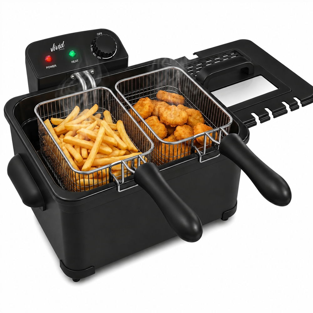 Friteuse Vivid Green 5 litres Noir
